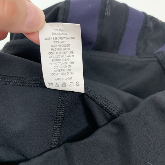 Zyia Active Leggings Womens 8 10 Black Blue 7 8 Stretch Athleisure - Picture 7 of 7